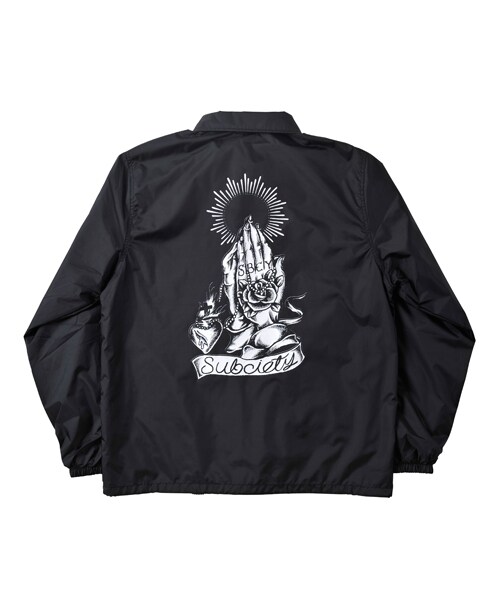 Subciety（サブサエティ）の「COACH JKT（ジャケット/アウター・メンズ・Black/TRIBE CROSS/Black/BENT BACK GIRL/Black/BABYLON/Black/PRAYING HANDS・S/M/L/XL）」の8枚目の写真