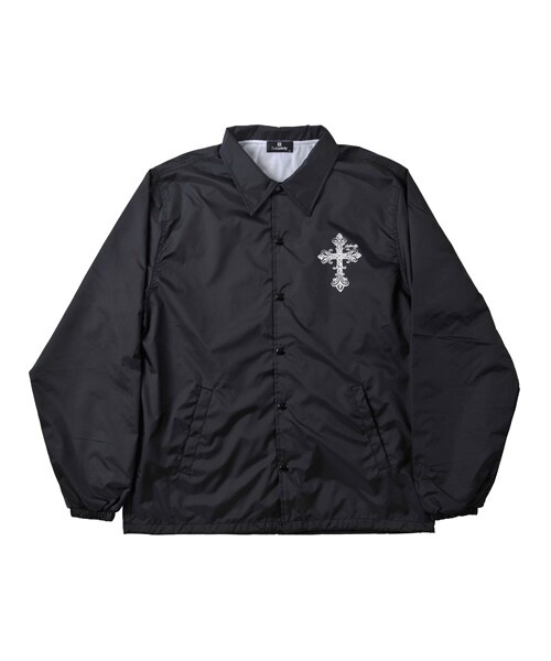Subciety（サブサエティ）の「COACH JKT（ジャケット/アウター・メンズ・Black/TRIBE CROSS/Black/BENT BACK GIRL/Black/BABYLON/Black/PRAYING HANDS・S/M/L/XL）」の3枚目の写真