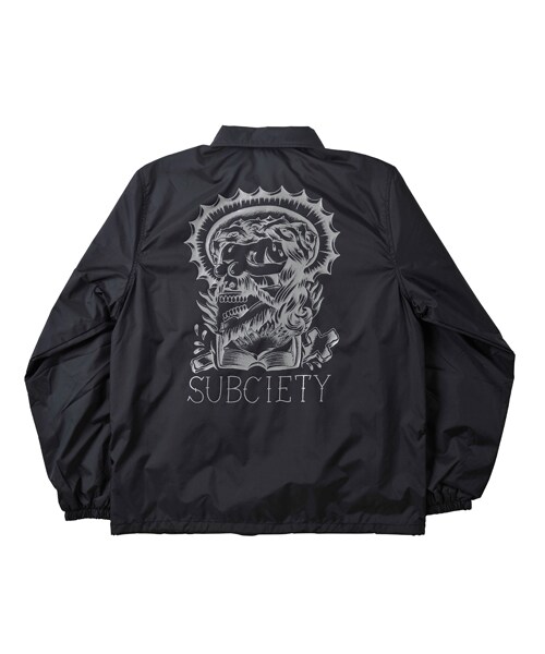 Subciety（サブサエティ）の「COACH JKT（ジャケット/アウター・メンズ・Black/TRIBE CROSS/Black/BENT BACK GIRL/Black/BABYLON/Black/PRAYING HANDS・S/M/L/XL）」の6枚目の写真
