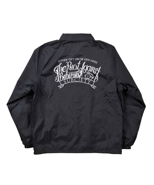 Subciety（サブサエティ）の「COACH JKT（ジャケット/アウター・メンズ・Black/TRIBE CROSS/Black/BENT BACK GIRL/Black/BABYLON/Black/PRAYING HANDS・S/M/L/XL）」の2枚目の写真