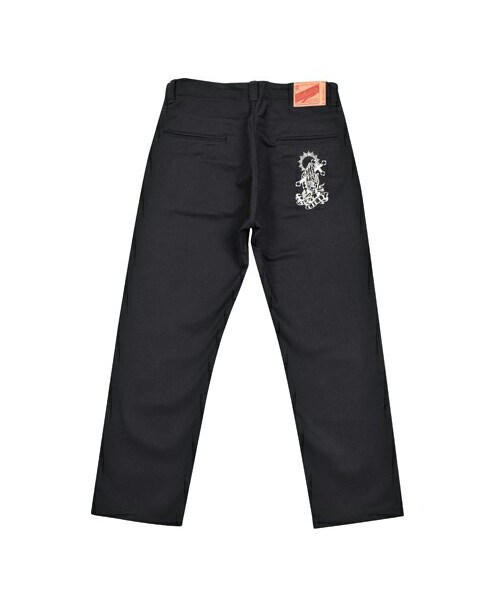 Subciety（サブサエティ）の「WORK PANTS -WORKER- PRINTED(PRAYING HANDS)（パンツ・メンズ・Black/Charcoal/Beige・S/M/L/XL/XXL）」の4枚目の写真