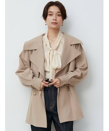 LAGUNAMOON | ラペルカラーミディフレアーコート(その他アウター)