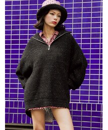 jouetie | ルーズハーフZIPニット(ニット/セーター)