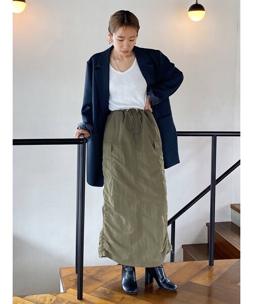 Ungrid(アングリッド)の「ギャザーミリタリースカート(スカート・ブラック/カーキ・F)」の16枚目の写真