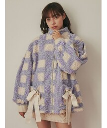 merry jenny | チェックボアリボンブルゾン(ブルゾン)