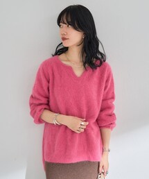 SHENERY（シーナリー）の「ファーカシミヤキーネックプルオーバー