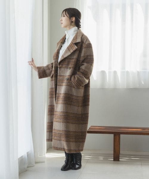 Andemiu（アンデミュウ）の「シャギーチェックコート（）」 - WEAR
