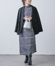 PUAL CE CIN | 【2022AW】ボーダーレース2WAYワンピース(ワンピース)