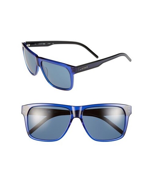 LACOSTE（ラコステ）の「Lacoste 56mm Sunglasses（サングラス・メンズ・Blonde Havana/Black/Blue）」の2枚目の写真