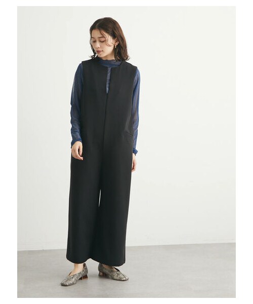Green Parks(グリーンパークス)の「・ELENCARE DUE スキッパーオールインワン(オールインワン・サロペット・ブラック/ブラウン・F)」の12枚目の写真