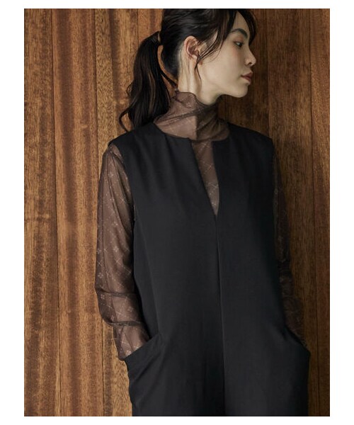 Green Parks(グリーンパークス)の「・ELENCARE DUE スキッパーオールインワン(オールインワン・サロペット・ブラック/ブラウン・F)」の18枚目の写真