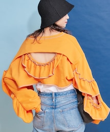 CIAOPANIC TYPY | 【HELLO.SANFRANCISCO】カットアウトフリルトップス(スウェット)