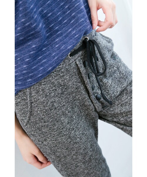 ORENDA（オレンダ）の「運動感抽繩造型長褲（パンツ・レディース・麻灰・F）」の6枚目の写真