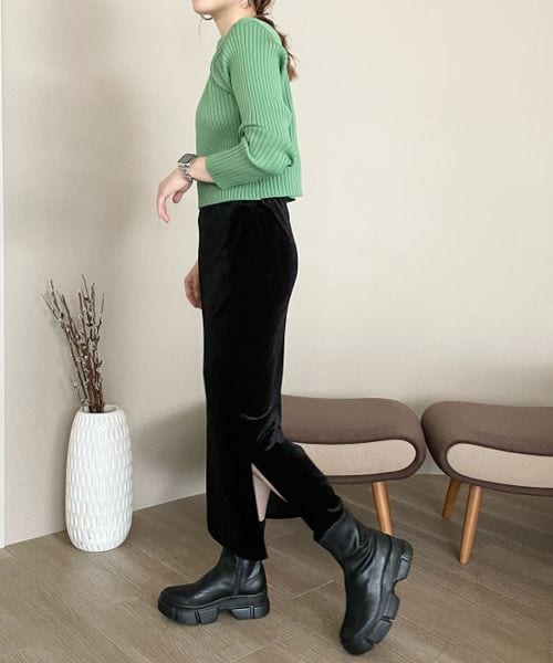 LOWRYS FARM（ローリーズファーム）の「２ＷＡＹクロップドカーディガン（トップス・レディース・オフホワイト05/ブラック09/ピンク25/グリーン75・フリーサイズ）」の22枚目の写真