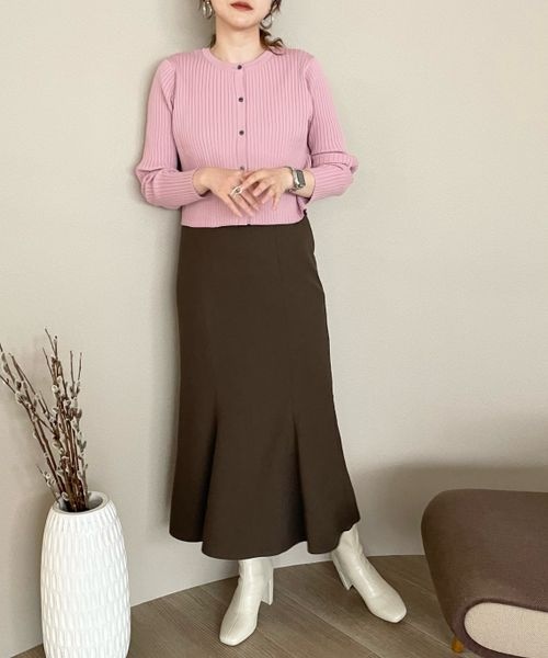 LOWRYS FARM（ローリーズファーム）の「２ＷＡＹクロップドカーディガン（トップス・レディース・オフホワイト05/ブラック09/ピンク25/グリーン75・フリーサイズ）」の14枚目の写真