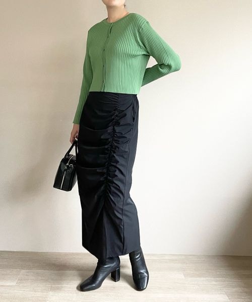 LOWRYS FARM（ローリーズファーム）の「２ＷＡＹクロップドカーディガン（トップス・レディース・オフホワイト05/ブラック09/ピンク25/グリーン75・フリーサイズ）」の19枚目の写真