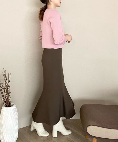 LOWRYS FARM（ローリーズファーム）の「２ＷＡＹクロップドカーディガン（トップス・レディース・オフホワイト05/ブラック09/ピンク25/グリーン75・フリーサイズ）」の15枚目の写真