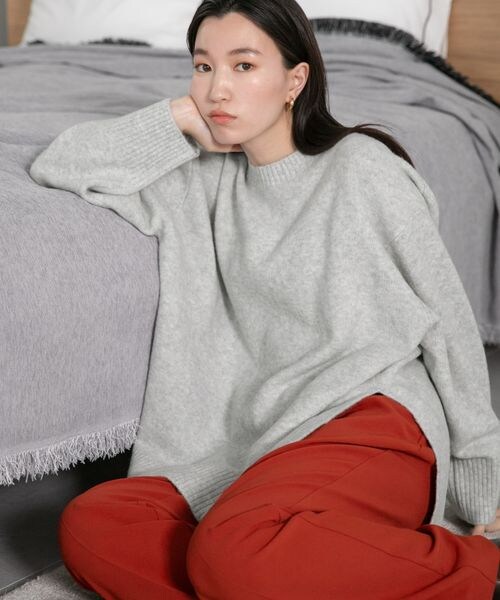 LOWRYS FARM（ローリーズファーム）の「カラーチュニックニット（トップス・レディース・グレー12/ピンク25/グリーン75/ブルー85・フリーサイズ）」の7枚目の写真