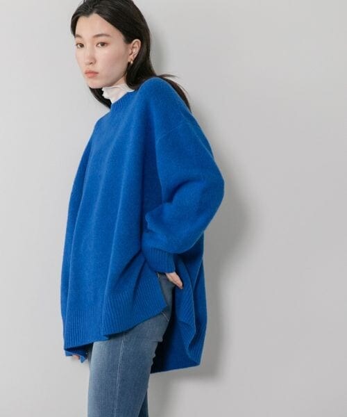 LOWRYS FARM（ローリーズファーム）の「カラーチュニックニット（トップス・レディース・グレー12/ピンク25/グリーン75/ブルー85・フリーサイズ）」の4枚目の写真