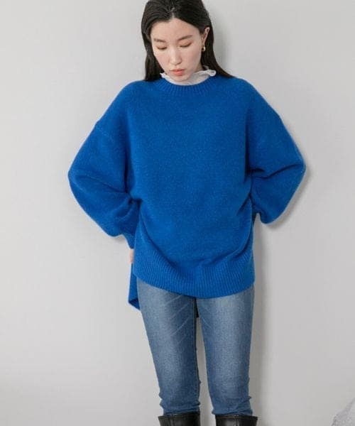 LOWRYS FARM（ローリーズファーム）の「カラーチュニックニット（トップス・レディース・グレー12/ピンク25/グリーン75/ブルー85・フリーサイズ）」の15枚目の写真