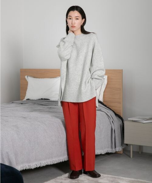 LOWRYS FARM（ローリーズファーム）の「カラーチュニックニット（トップス・レディース・グレー12/ピンク25/グリーン75/ブルー85・フリーサイズ）」の6枚目の写真