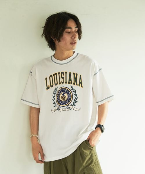 PAGEBOY（ページボーイ）の「カレッジエンブレムＴ（トップス・レディース・オフホワイト05/チャコール18・M/L）」の6枚目の写真