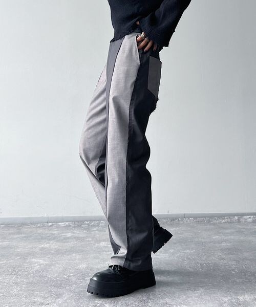 PAGEBOY（ページボーイ）の「カットオフラインコンビパンツ（パンツ・レディース・ブラック09/グレー15・S/M）」の5枚目の写真