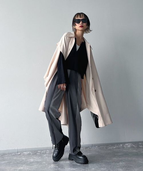 PAGEBOY（ページボーイ）の「カットオフラインコンビパンツ（パンツ・レディース・ブラック09/グレー15・S/M）」の12枚目の写真