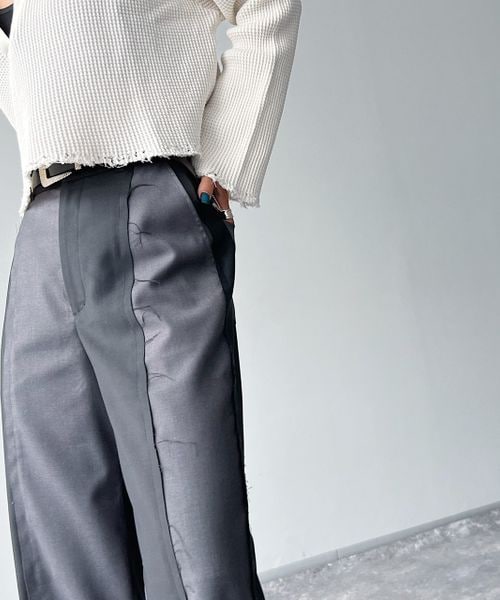 PAGEBOY（ページボーイ）の「カットオフラインコンビパンツ（パンツ・レディース・ブラック09/グレー15・S/M）」の9枚目の写真