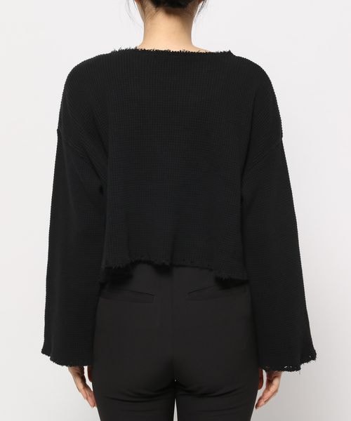 PAGEBOY（ページボーイ）の「ダメージワッフルトップス（トップス・レディース・オフホワイト05/ブラック09・FREE）」の11枚目の写真