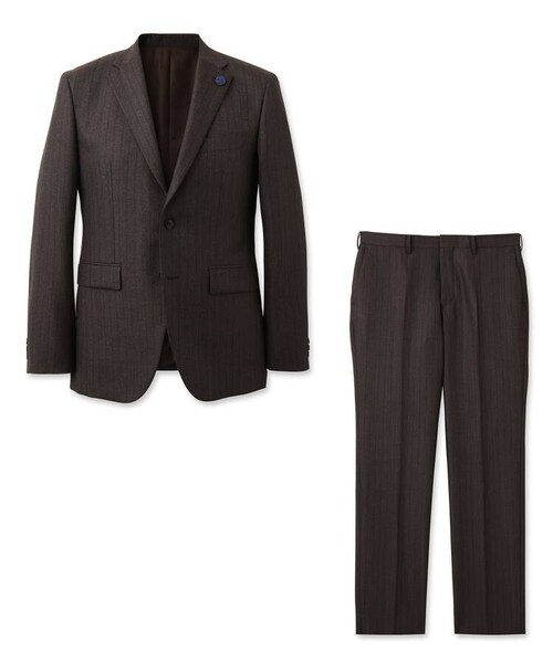 TAKEO KIKUCHI（タケオキクチ）の「絣縞 ワイド ストライプ スーツ