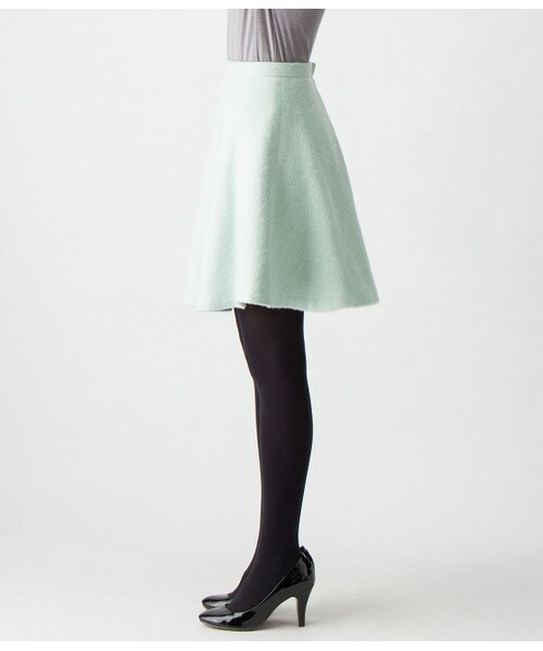 VIS（ビス）の「【WEB限定Lサイズ】シャギーフレアースカート（スカート・レディース・グレー/ホワイト/ライトグリーン・S/M/L）」の5枚目の写真