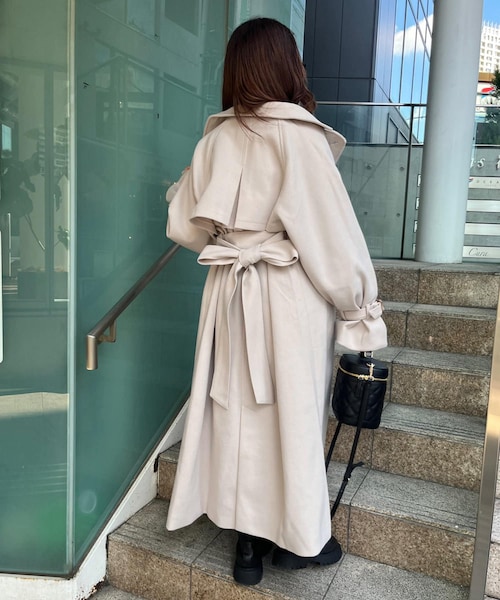 OLIVE des OLIVE（オリーブデオリーブ）の「ロング丈コート（その他アウター・レディース・アイボリー/ベージュ系その他/ブラウン系その他・FREE）」の3枚目の写真
