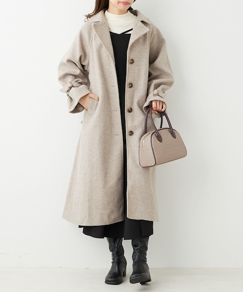OLIVE des OLIVE（オリーブデオリーブ）の「ロング丈コート（その他アウター・レディース・アイボリー/ベージュ系その他/ブラウン系その他・FREE）」の2枚目の写真