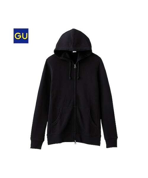 GU(ジーユー)の「(GU)スウェットフルジップパーカ(長袖)C(MEN ⁄ パーカ・カーディガン・メンズ・LIGHT GRAY/BLACK/DARK GRAY/GRAY/NAVY/BLUE/GREEN/RED・M/S/XL/L)」の2枚目の写真