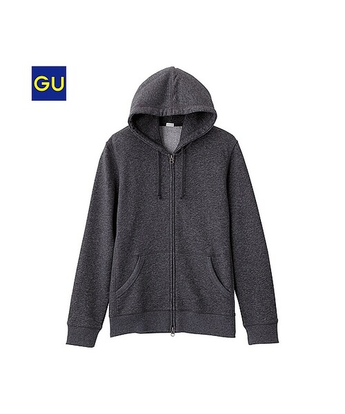 GU(ジーユー)の「(GU)スウェットフルジップパーカ(長袖)C(MEN ⁄ パーカ・カーディガン・メンズ・LIGHT GRAY/BLACK/DARK GRAY/GRAY/NAVY/BLUE/GREEN/RED・M/S/XL/L)」の4枚目の写真