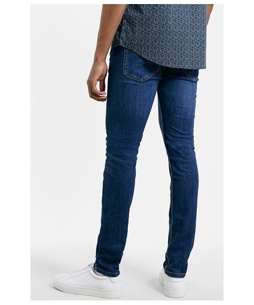 TOPMAN(トップマン)の「Topman Skinny Fit Jeans (Mid Blue)(デニムパンツ・メンズ・Mid Blue・Regular 32 x 30/Regular 34 x 34/Regular 32 x 32/Regular 30 x 30/Regular 30 x 32/Regular 32 x 34/Regular 34 x 32)」の4枚目の写真