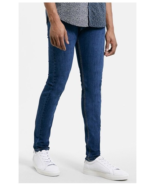 TOPMAN(トップマン)の「Topman Skinny Fit Jeans (Mid Blue)(デニムパンツ・メンズ・Mid Blue・Regular 32 x 30/Regular 34 x 34/Regular 32 x 32/Regular 30 x 30/Regular 30 x 32/Regular 32 x 34/Regular 34 x 32)」の1枚目の写真