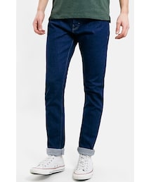 TOPMAN | Topman Stretch Slim Fit Jeans (Mid Blue)(デニムパンツ)