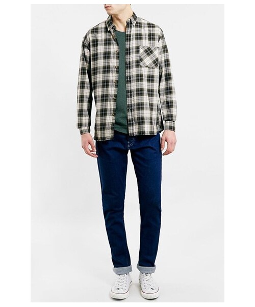 TOPMAN（トップマン）の「Topman Stretch Slim Fit Jeans (Mid Blue)（デニムパンツ・メンズ・Mid Blue・Regular 34 x 34/Regular 32 x 34/Regular 30 x 30/Regular 32 x 32/Regular 36 x 34/Regular 32 x 30/Regular 34 x 32/Regular 30 x 32）」の2枚目の写真