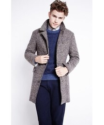 Billy Reid ビリーリード ファー付きコート チェスターコート ブラウン S 渋谷 007 ダニエル・クレイグ ジェームズ・ボンドBILLY REID ビリーリード