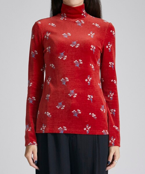 mame（マメ）の「Floral Velour Jacquard High Neck Top（Tシャツ ...