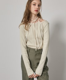 PUBLIC TOKYO | ランダムリブホールトップ(Tシャツ/カットソー)