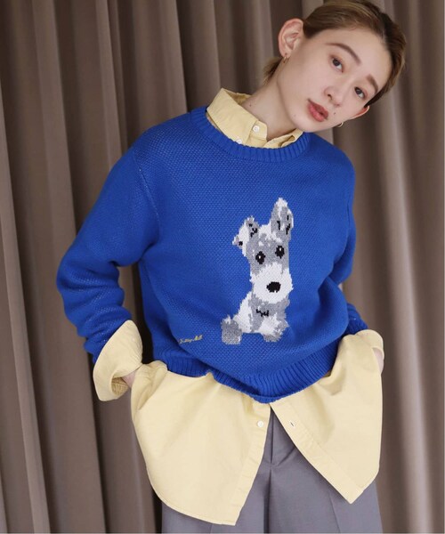 スローブイエナ　チルデンスムースベスト　グリーン　ほぼ未使用✨ SLOBE IENA（スローブイエナ）の「レース編みチルデンベスト