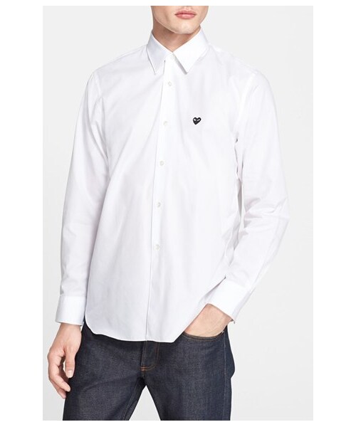 COMME des GARCONS（コムデギャルソン）の「Comme des Garçons Woven Shirt with Heart Appliqué（シャツ/ブラウス・メンズ・White・Regular X-Large）」の3枚目の写真