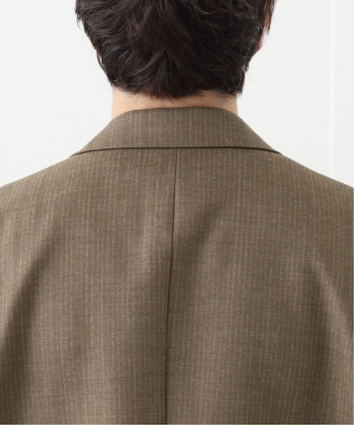 【AURALEE】BLUEFACED WOOL DOBBY STRIPE SPORTIVO [Bluefaced wool dobby over jacket charcoal]