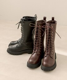 OLIVE des OLIVE | タンク底ミドル丈レースアップブーツ(ブーツ)