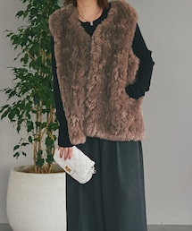 un dix cors | 《予約》【シーズンムードが高まる】フェイクファーベスト(その他アウター)