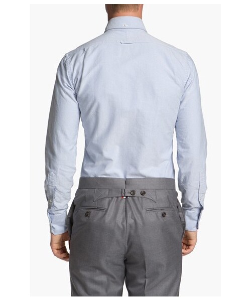 THOM BROWNE（トムブラウン）の「Thom Browne Oxford Shirt with Signature Placket（シャツ/ブラウス・メンズ・Blue Oxford/White・Regular 5）」の3枚目の写真