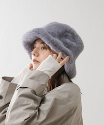 Lui's | フェイクミンクバケットハット(ハット)